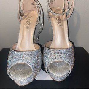 Silver glitter/gem heels